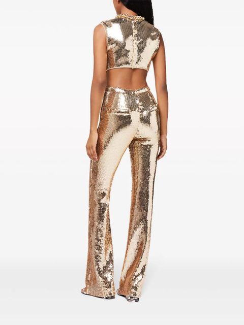 Rabanne sequinned flared trousers - Gold - zdjęcie produktu nr 2