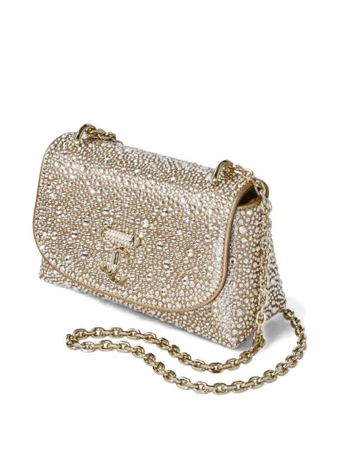 Jimmy Choo small Curve embellished chain crossbody bag - Gold - zdjęcie produktu nr 2