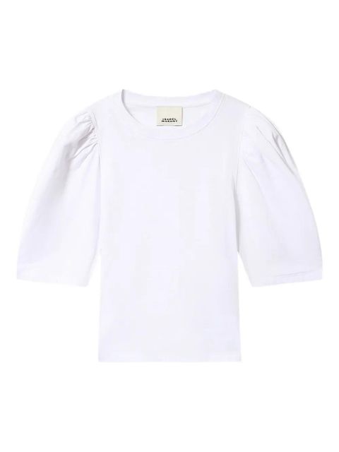 ISABEL MARANT Maeliss Tee puff-sleeve T-shirt - White - zdjęcie produktu nr 1
