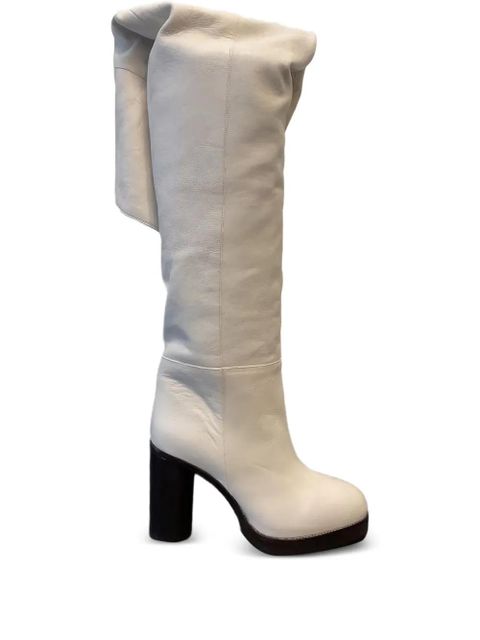ISABEL MARANT 85mm Lurna slouch-leg boots - White - zdjęcie produktu nr 1