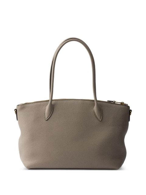 Prada large leather tote bag - Grey