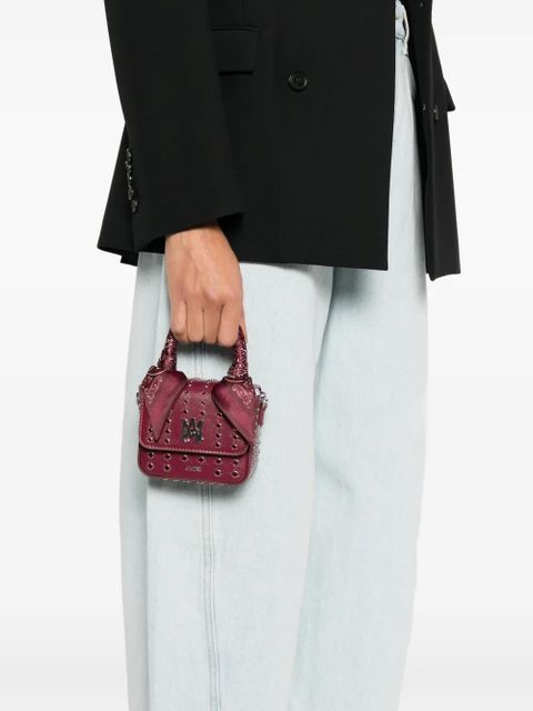 AMIRI studded logo mini bag - Purple