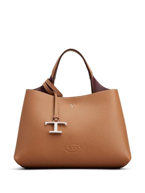 Tod's logo-pendant leather tote bag - Brown - zdjęcie produktu nr 1
