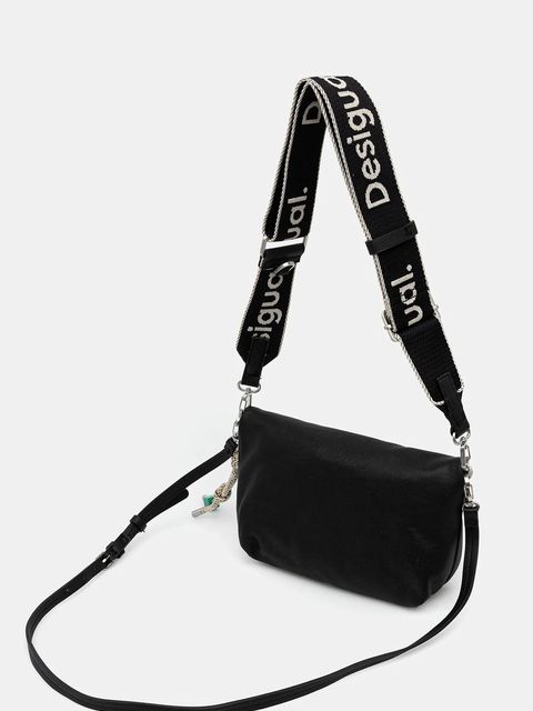 Desigual torebka HALF LOGO TROKEL BLA kolor czarny 25WAXPAL