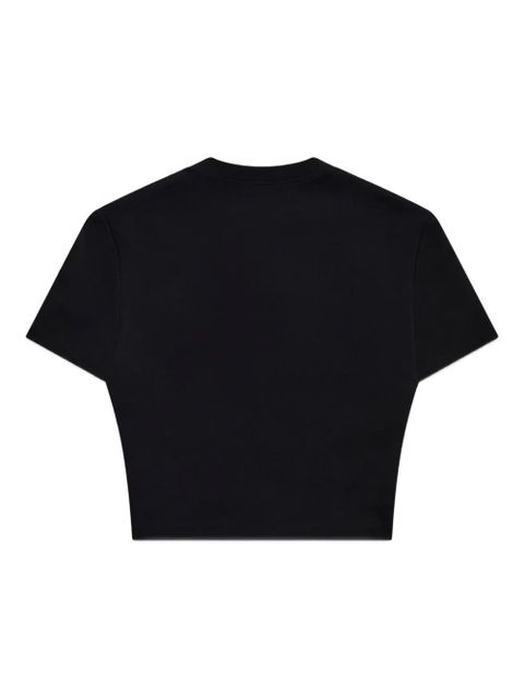 AREA crystal-flower T-shirt - Black