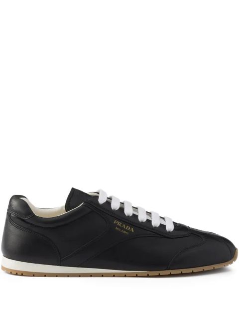 Prada leather lace-up sneakers - Black - zdjęcie produktu nr 1
