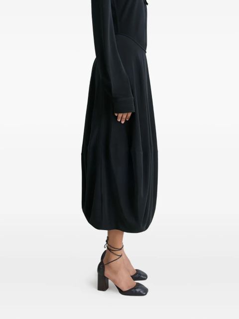 LEMAIRE balloon midi skirt - Black