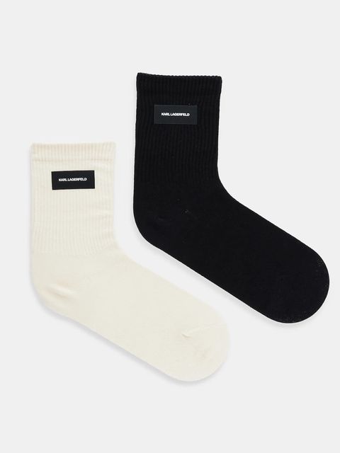 Karl Lagerfeld skarpetki 2-pack K/ESSENTIAL damskie kolor czarny A1W47155 - zdjęcie produktu nr 1