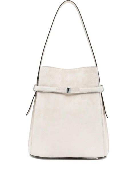 TOTEME belted suede bucket bag - Grey - zdjęcie produktu nr 1