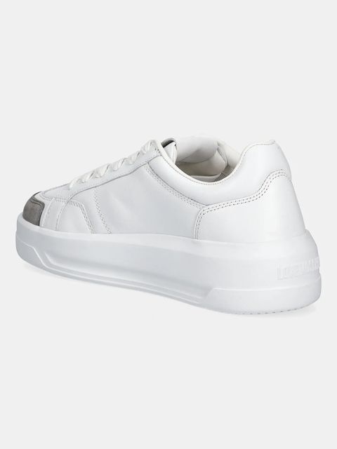 Love Moschino sneakersy skórzane damskie kolor biały JA15205G1NIAJ10B