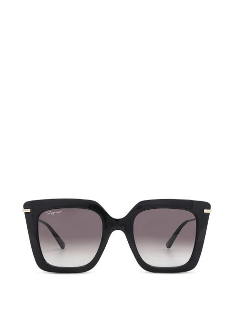 Ferragamo logo-plaque square-frame sunglasses - Black - zdjęcie produktu nr 1