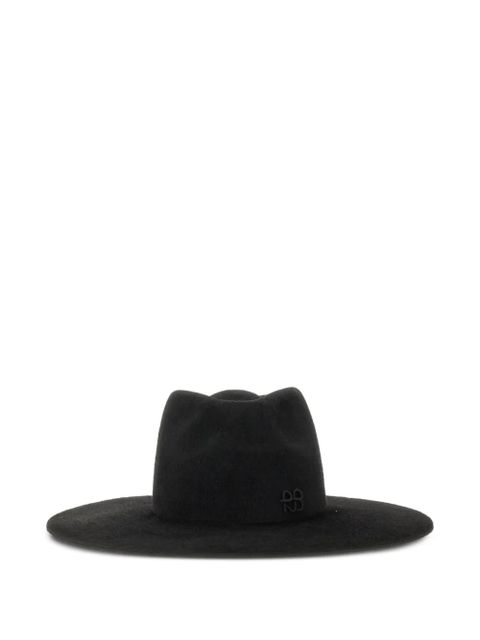 Ruslan Baginskiy logo-detail felt fedora hat - Black - zdjęcie produktu nr 1
