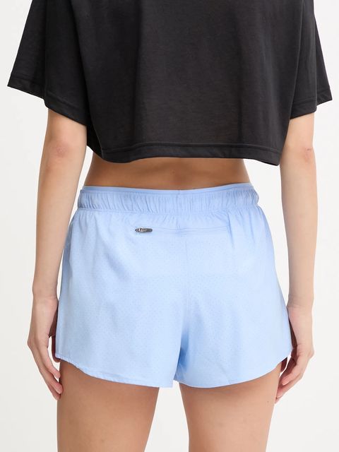 New Balance szorty treningowe kolor niebieski gładkie high waist WS41286ELE