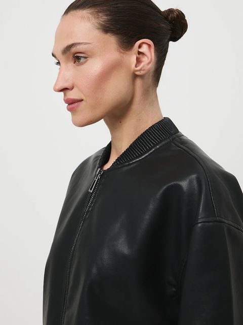 Medicine kurtka bomber damska kolor czarny przejściowa