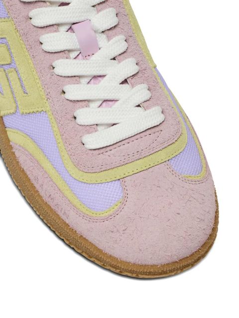 Balmain Swan suede panelled sneakers - Pink