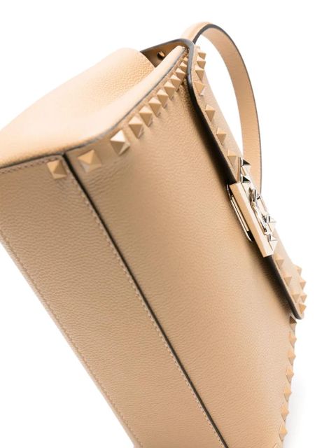Valentino Garavani Rockstud leather tote bag - Neutrals