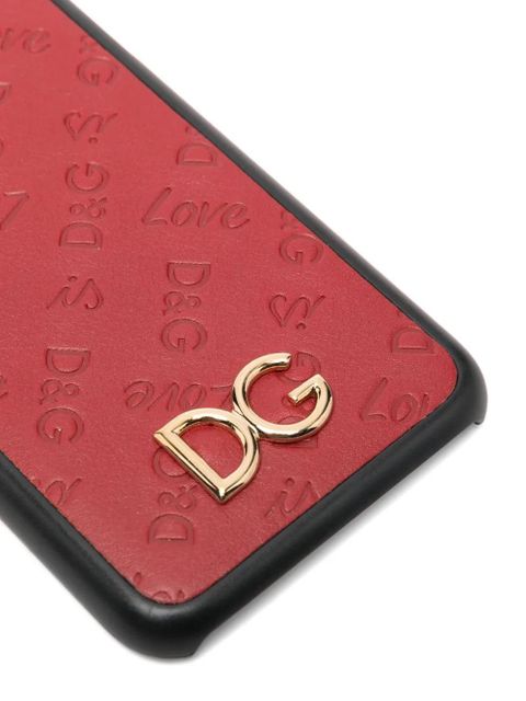 Dolce & Gabbana iPhone 7 embossed logo-plaque phone case - Red