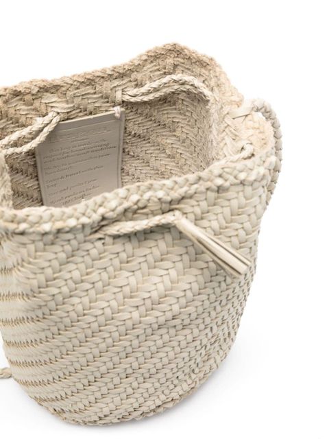 DRAGON DIFFUSION Pompom Double Jump leather bag - Neutrals