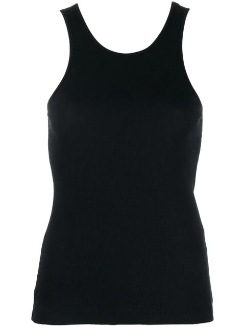 TOTEME Fine Curved ribbed tank top - Black - zdjęcie produktu nr 1