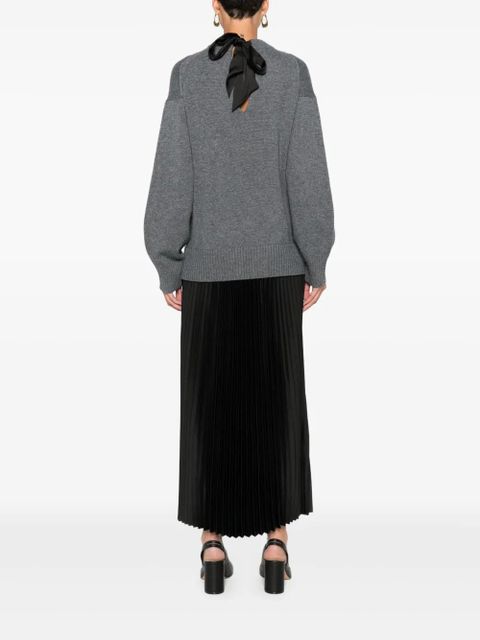 Maje pleated sweater dress - Grey