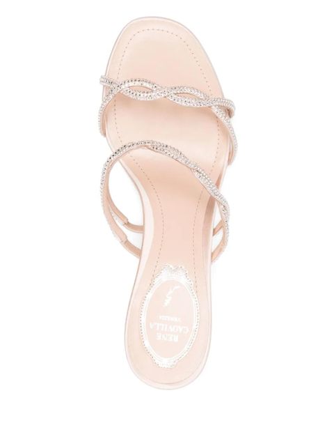 René Caovilla 60mm leather sandals - Neutrals