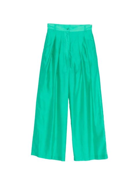 SOLOTRE pleated trousers - Green - zdjęcie produktu nr 1