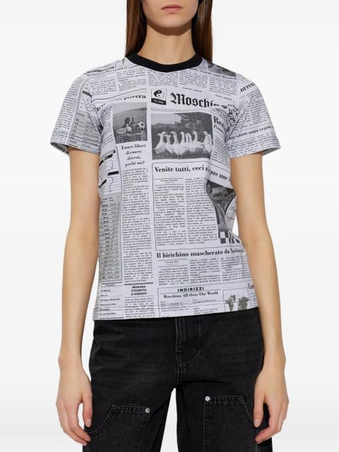 Moschino printed round-neck T-shirt - White