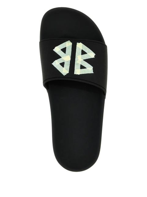 Balenciaga Tape-logo slides - Black