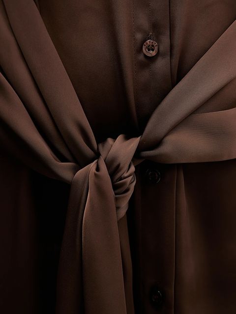 Rotate sukienka kolor brązowy mini prosta 1146462910