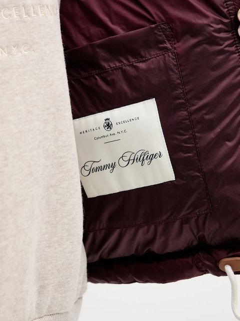 Tommy Hilfiger kurtka puchowa kolor bordowy zimowa WW0WW46541