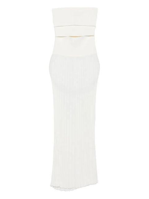 Christopher Esber pleated strapless dress - White - zdjęcie produktu nr 1