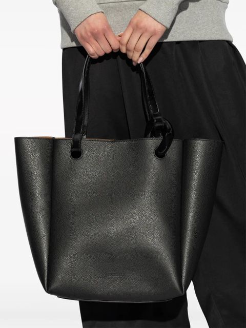 JW Anderson Corner leather tote bag - Black