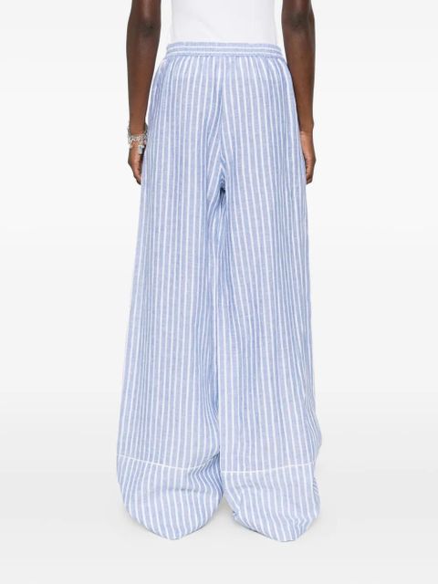 Off-White striped palazzo trousers - Blue