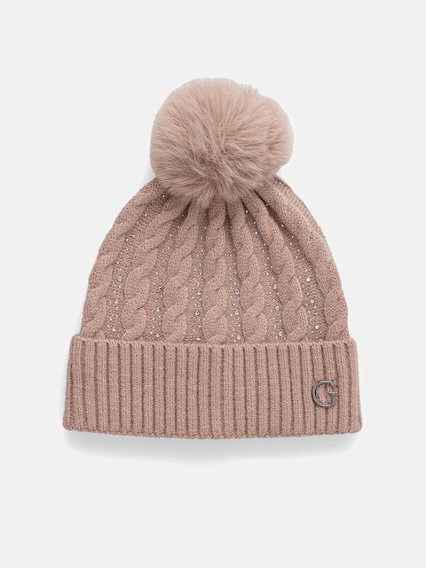 Guess czapka kolor różowy AW5385 POL01 - zdjęcie produktu nr 1