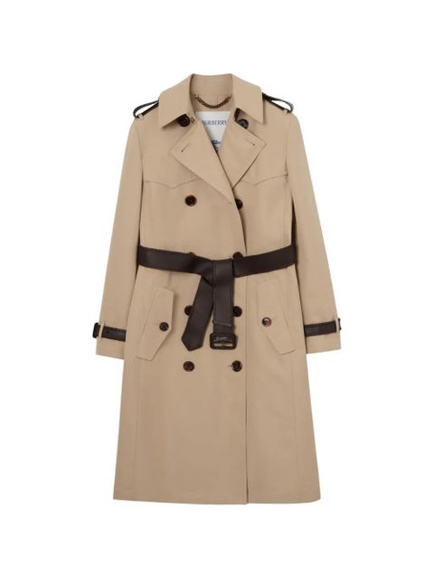 Burberry long silk cotton Foxfield trench coat - Neutrals - zdjęcie produktu nr 1