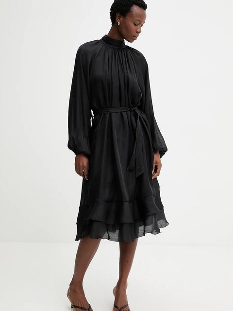 Answear.LAB sukienka kolor czarny mini rozkloszowana