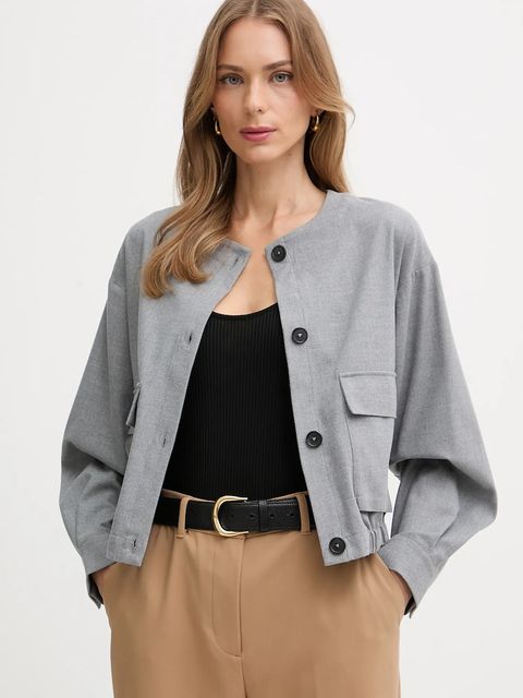 United Colors of Benetton kurtka kolor szary przejściowa 2QIKDN08N - zdjęcie produktu nr 1