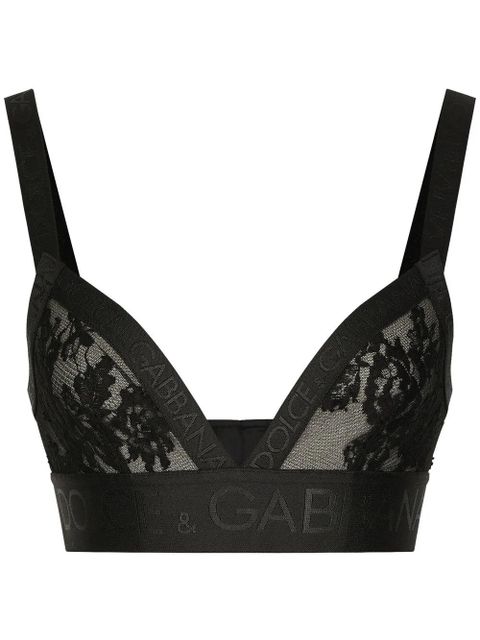 Dolce & Gabbana lace triangle bra - Black - zdjęcie produktu nr 1