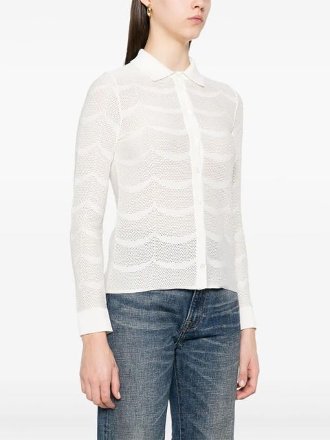 TOM FORD open-knit shirt - White