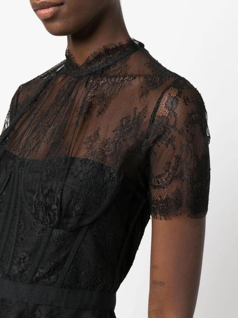 Simkhai lace-embellished corset top - Black