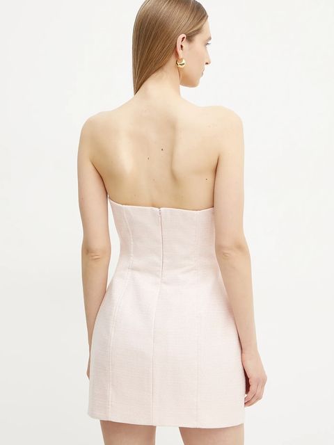 Bardot sukienka kolor różowy mini prosta 59806DB1