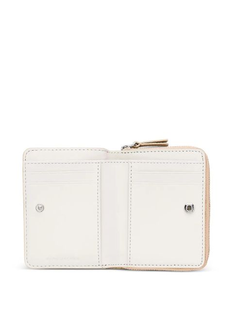 Marc Jacobs Scribble leather mini compact-wallet - Neutrals