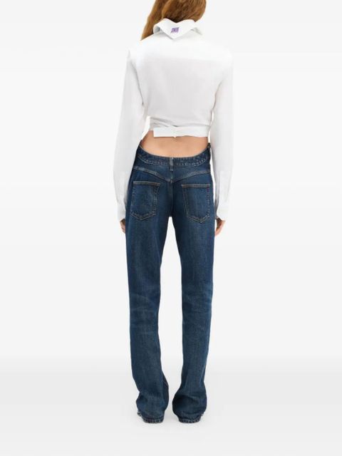 Jean Paul Gaultier rounded-waist straight-leg jeans - Blue