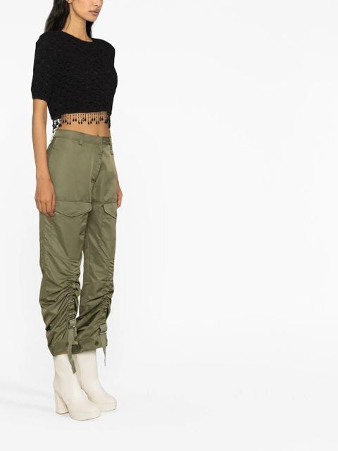 Simone Rocha Green Gathered Detail Cargo Trousers