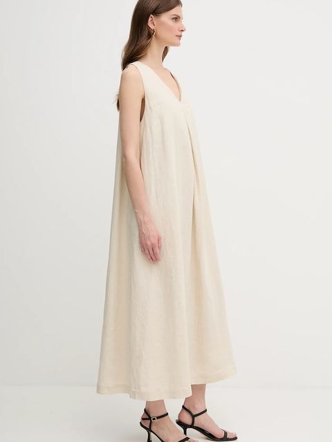 United Colors of Benetton sukienka lniana - zdjęcie produktu nr 2