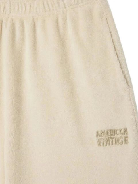 American Vintage Fuxow logo-embroidered shorts - Neutrals