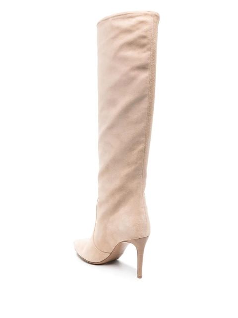 Paris Texas 85mm knee-high suede boots - Neutrals