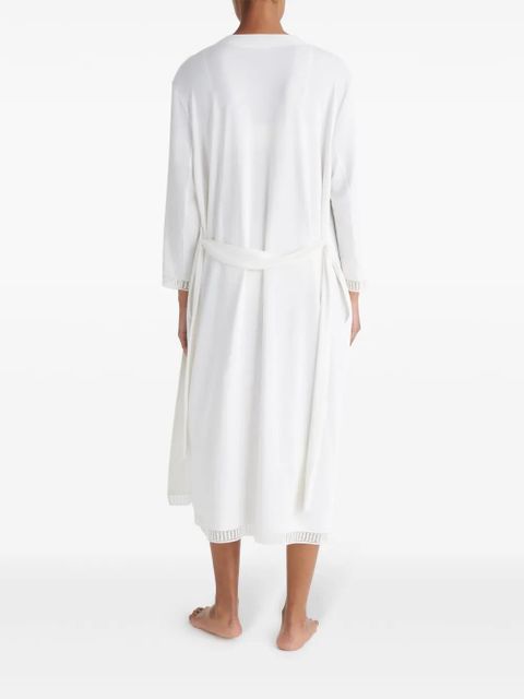 ERES Violette lace trim robe - White