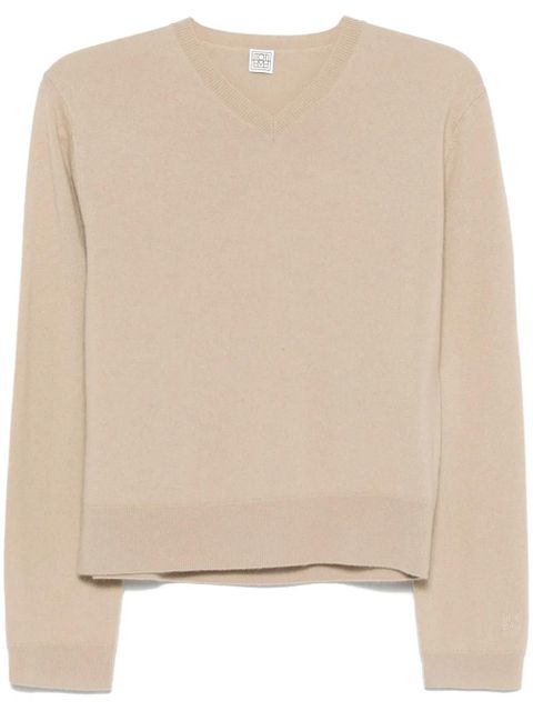 TOTEME V-neck knit sweater - Neutrals - zdjęcie produktu nr 1