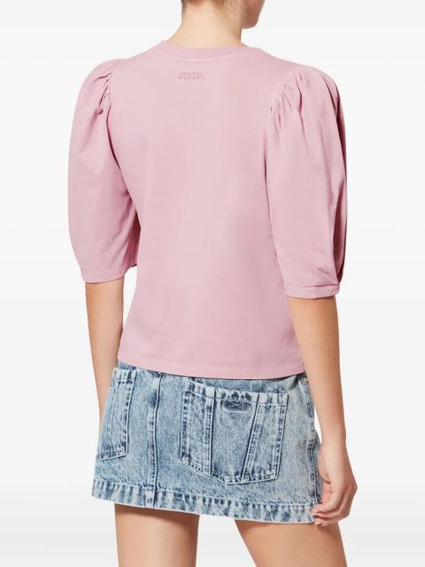 ISABEL MARANT Maeliss puff-sleeve T-shirt - Pink